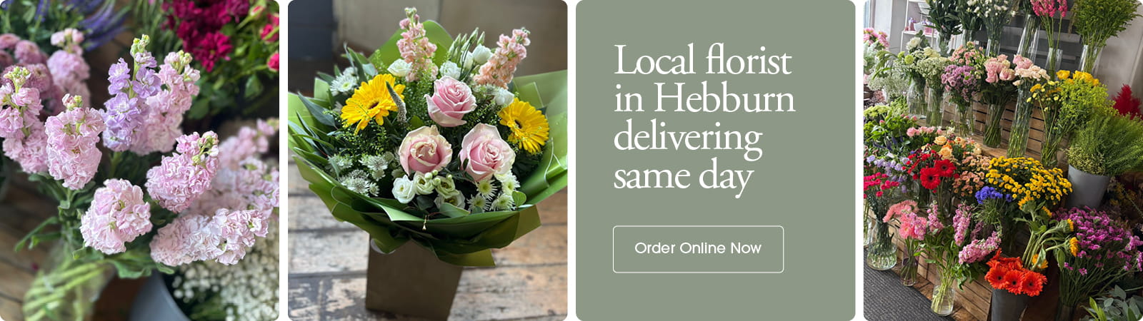 Seasonal bouquets from Eufloria florist in Hebburn offering same-day delivery