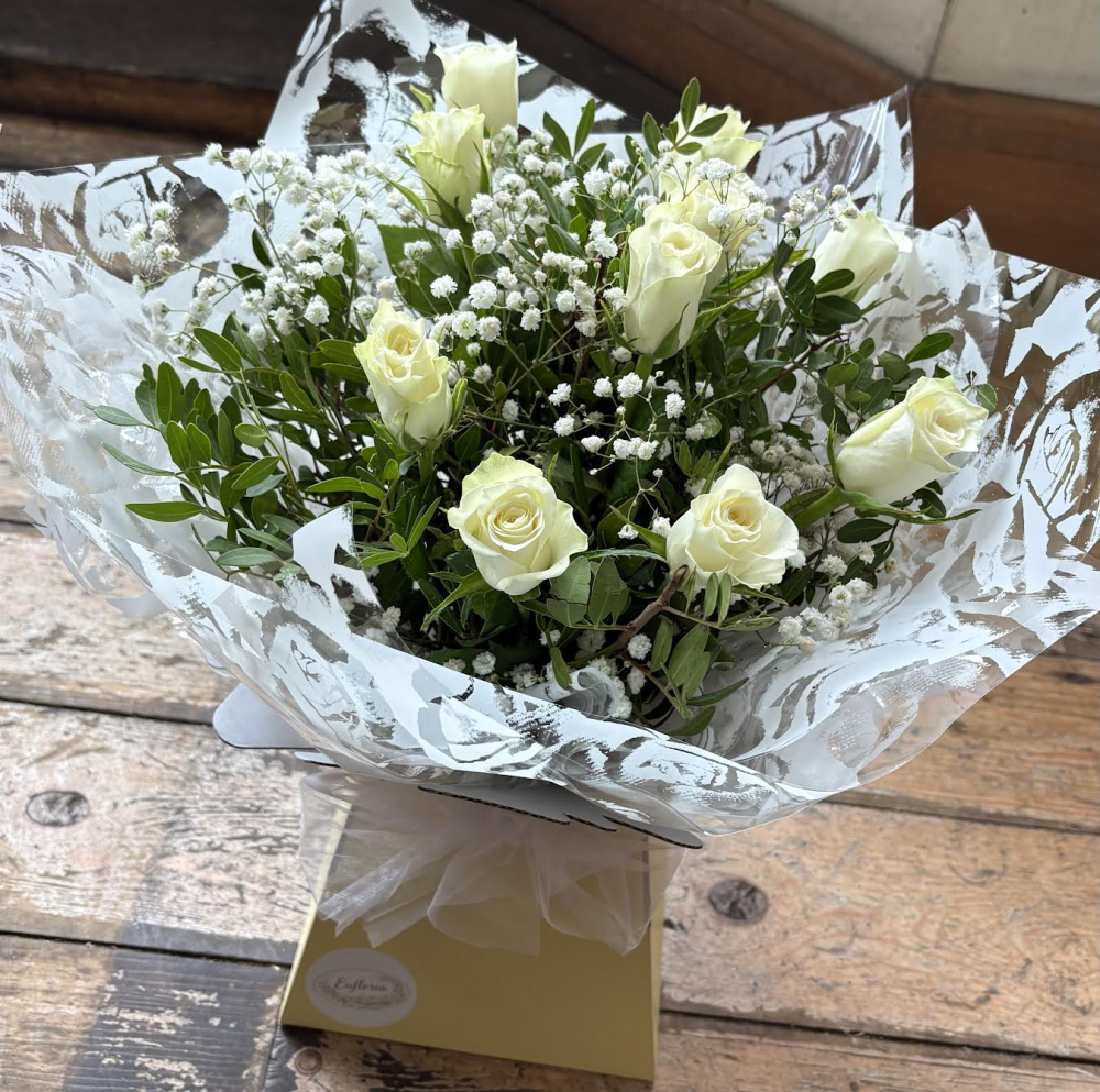 Small Headed Roses - White