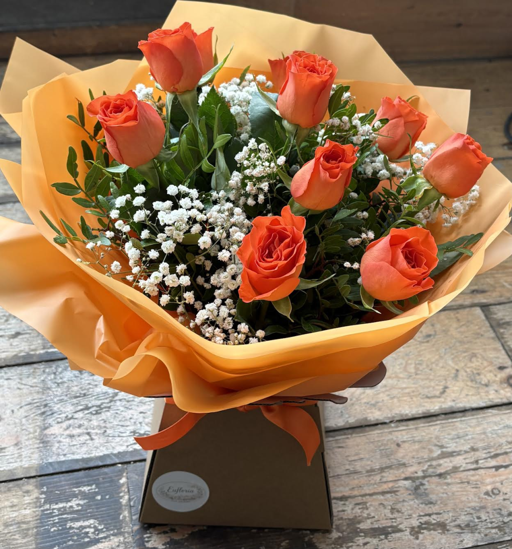 Small Headed Roses - Orange